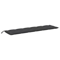 Tuinbankkussens 2 st 200x50x7 cm stof gemleerd antracietkleur - thumbnail