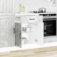 Keuken onderkast Lucca bewerkt hout betongrijs - thumbnail