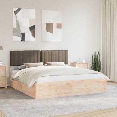 Bedframe met Gevoerd Hoofdgedeelte Taupe 180 x 200 cm Bedframe met Gevoerd Hoofdgedeelte Taupe 180 x 200 cm