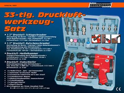 Brüder Mannesmann Set pneumatisch gereedschap 1/2 (12.5 mm) buitenvierkant 8 bar Incl. koffer