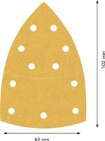 Bosch Accessories EXPERT C470 2608900889 Oscillerend schuurpapier Geperforeerd Korrelgrootte (num) 180 (l x b) 102 mm x 93 mm 10 stuk(s) - thumbnail