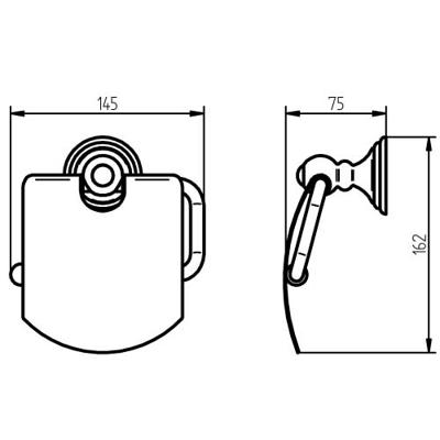 Toiletrolhouder Haceka Allure met Klep Chroom Haceka