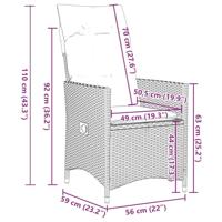 9-delige Tuinset poly rattan zwart - thumbnail