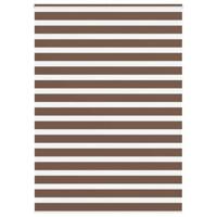 VidaXL Zebra rolgordijn 155x230 cm stofbreedte 150,9cm polyester bruin - thumbnail