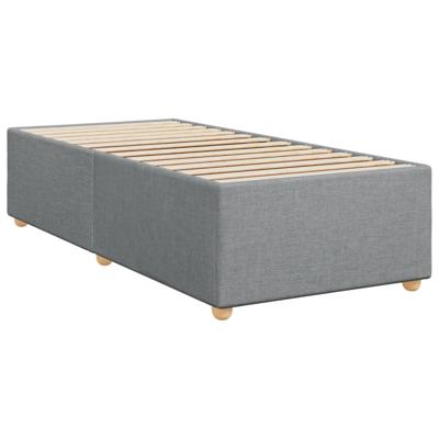 Boxspring met matras stof lichtgrijs 140x190 cm - thumbnail