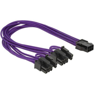 Delock Stroom Aansluitkabel 0.3 m Zwart, Violet Delock Stroom Aansluitkabel 0.3 m Zwart, Violet