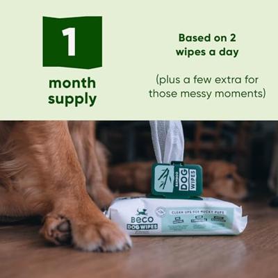 Beco Bamboo Dog Wipes hypoallergene doekjes hond (80 stuks) Geurloos Beco Bamboo Dog Wipes hypoallergene doekjes hond (80 stuks) Geurloos