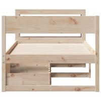 Bedframe zonder matras massief grenenhout 75x190 cm - thumbnail