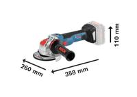 Bosch Professional GWX 18V-10PSC 06017B0800 Haakse accuslijper 125 mm Zonder accu, Zonder lader, Incl. koffer 18 V - thumbnail