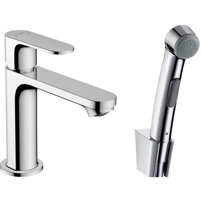 Hansgrohe Rebris S bidetset m. 1-gats wastafelkraan 110 z. waste m. handdouche m. doucheslang 160cm chroom 72215000