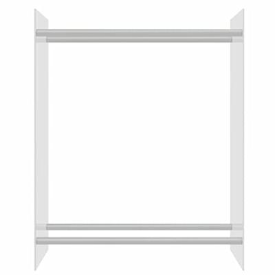 VidaXL Haardhoutrek 80x35x100 cm gehard glas transparant - thumbnail