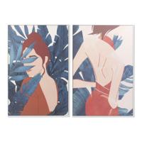 Canvas DKD Home Decor Woman polyestyreen Canvas - thumbnail