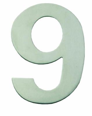 Intersteel Huisnummer 9 150x2mm geborsteld RVS