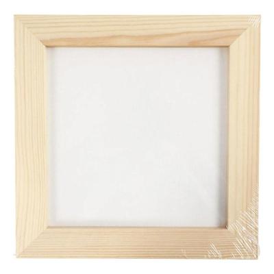 Creativ Company Canvas paneel met lijst, afm 20x20x0,3 cm, wit, 1 stuk