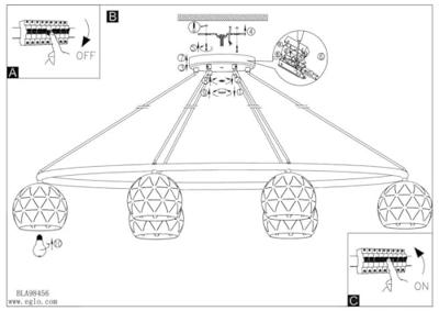 Eglo Design hanglampCantallops Ø 115cm - 98456