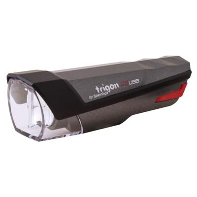 Spanninga Trigon 25 koplamp LED oplaadbaar zwart