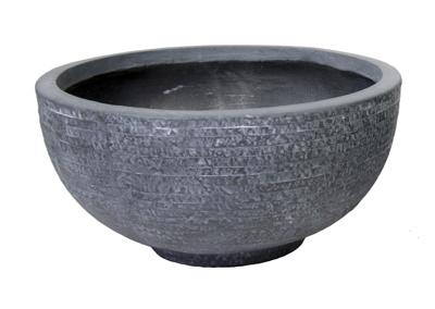 Bloempot Pot bowl laag Utah d44h21 grafiet Fiberclay clayfibre MCollections - Mcollections