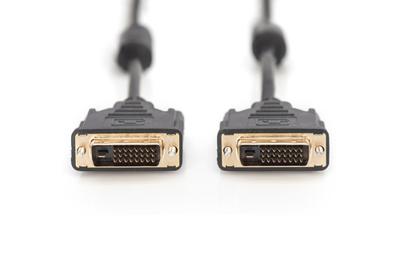 Digitus AK-320101-100-S DVI-kabel DVI Aansluitkabel DVI-D 24+1-polige stekker, DVI-D 24+1-polige stekker 10.00 m Zwart Schroefbaar, Met Ferrietkern Digitus AK-320101-100-S DVI-kabel DVI Aansluitkabel DVI-D 24+1-polige stekker, DVI-D 24+1-polige stekker 10.00 m Zwart Schroefbaar, Met Ferrietkern