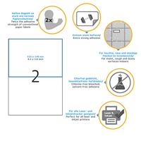 Etiket HERMA Power 10910 210x148mm wit 50stuks - thumbnail