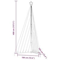 VidaXL Led-kerstboom 570 leds kleurrijk 399 cm - thumbnail