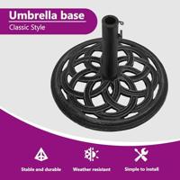 VidaXL Parasolvoet 44x44x31 cm gietijzer zwart - thumbnail