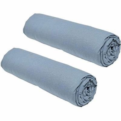 Set van 2 teday essentiële vloeken - 160 x 200 cm - 2 personen - 100% katoen - denim