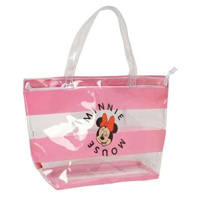 Dames handtas Minnie Mouse Beach Roze Transparant
