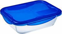 Voedselopslagcontainer Pyrex Blauw Transparant Rechthoekig - thumbnail