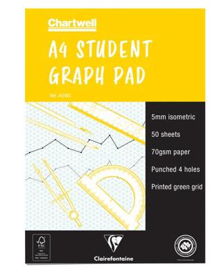 Millimeterblok clairefontaine isometrisch a4 | 10 stuks