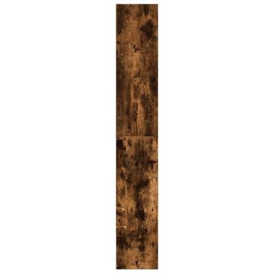 Boekenkast 80x30x189 cm bewerkt hout gerookt eikenkleurig