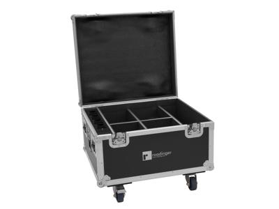 Roadinger ROADINGER Flightcase 4x AKKU IP PAR 7 QCL WDMX
