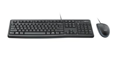 Toetsenbord en muis Logitech Desktop MK120 USB Zwart Italiaans - thumbnail