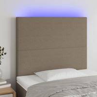 Hoofdbord LED 80x5x118/128 cm stof taupe - thumbnail