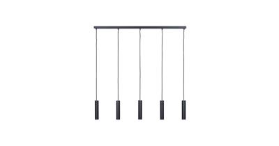 Ztahl Hanglamp Salerno 5 lichts L 120 cm zwart