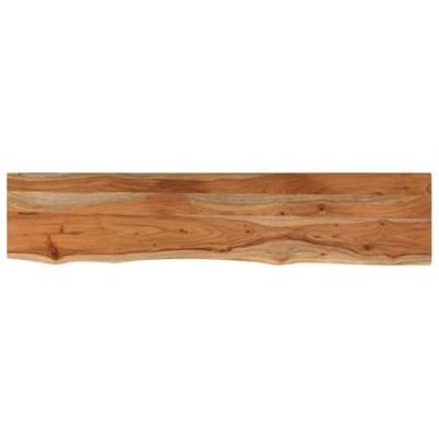 Wandschap rechthoekig natuurlijke rand 120x20x3,8 cm acaciahout