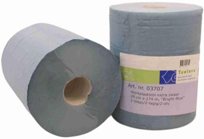 Euro poetspapier werkplaatsrol 26cm x 190m zwaar 2 laags papier (2 rollen)