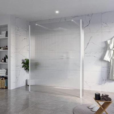 Fortifura Galeria Vrijstaande Inloopdouche - 160x200cm - Helder geribbeld - antikalk - 8mm veiligheidsglas - 2 zijwanden 30cm - wandsteunen en hoekprofielen - Wit mat SW927768 2x/SW797956/SW797945 2x/SW541264 2x Fortifura Galeria Vrijstaande Inloopdouche - 160x200cm - Helder geribbeld - antikalk - 8mm veiligheidsglas - 2 zijwanden 30cm - wandsteunen en hoekprofielen - Wit mat SW927768 2x/SW797956/SW797945 2x/SW541264 2x