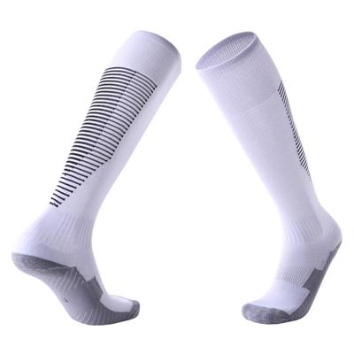 Een paar Adult anti-Skid over knie dikke zweet-absorberende hoge knie sokken (wit)