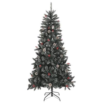 Kunstkerstboom met standaard 210 cm PVC groen