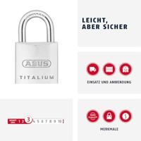 Abus hangslot titalium 64ti/25 grijs - 25mm - thumbnail