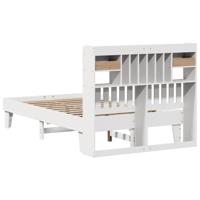 Bedframe zonder matras massief grenenhout wit 135x190 cm - thumbnail