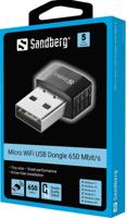 Sandberg Micro Wifi Dongle 650 Mbit/s - thumbnail
