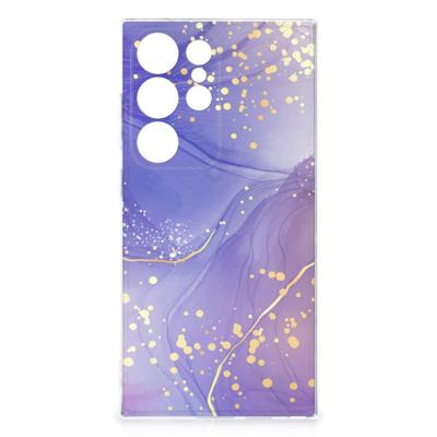 Smartphone hoesje voor Samsung Galaxy S24 Ultra Watercolor Paars Smartphone hoesje voor Samsung Galaxy S24 Ultra Watercolor Paars