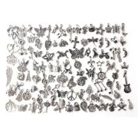 100pcs Mixed Antique Silver Color European Bracelets Charm Pendants Fashion Jewelry DIY Charms Handmade - thumbnail
