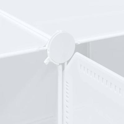 VidaXL Opbergmeubel met 16 vakken en ophangstangen polypropeen