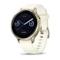 Garmin Venu 4, 41mm, Premium smartwatch met GPS, AMOLED-touchscreen, LED-zaklamp, Geavanceerde gezondheids- en fitnessfuncties, Tot 10 dagen batterijduur, Lunar Gold/Bone - thumbnail