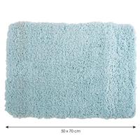 MSV Badkamerkleedje|badmat voor op vloer - lichtblauw - 50 x 70 cm - thumbnail