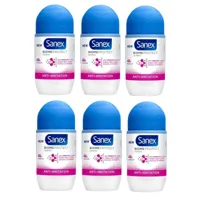 Sanex 6x Sanex BiomeProtect Anti Irritation Roll On Deodorant 50ml 0% Alcohol 0 Salts - thumbnail