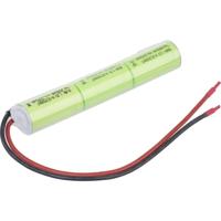Mexcel Inline L1x3 Accupack Aantal cellen: 3 Batterijgrootte: Sub-C Geschikt voor hoge temperaturen, Kabel, Flat-top NiMH 3.6 V 2500 mAh - thumbnail