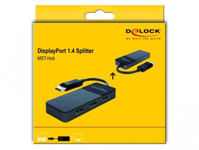 Delock 87737 DisplayPort 1.4-splitter 1 x DisplayPort naar 3 x DisplayPort MST